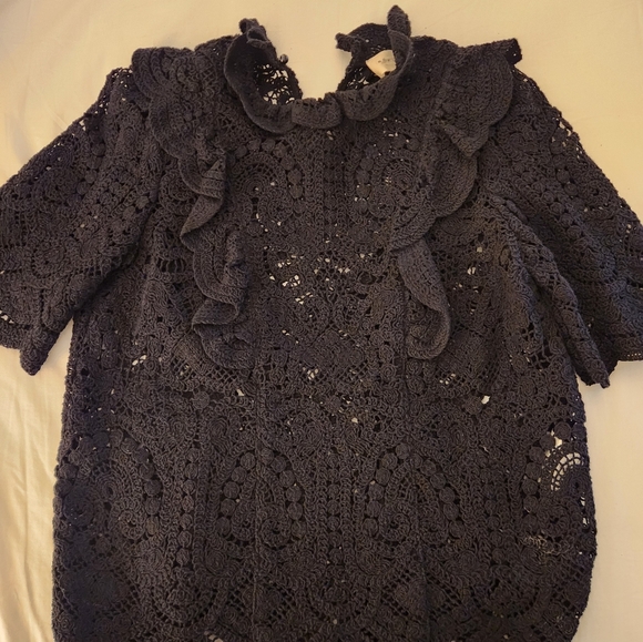 Sezane Pauletta Blouse Black US 4 Fr 36 NWT - Picture 4 of 8